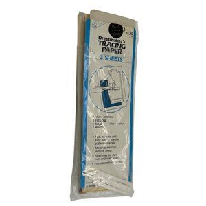 Dressmakers Tracing Paper Pencil Kit 3 Sheets Yellow/Blue/White 19.5" X 19.5